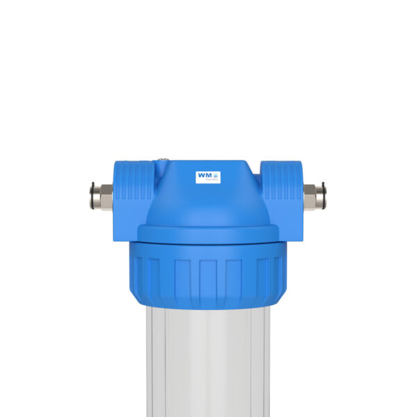 Polypropylene filter housing with connection plug-in connector