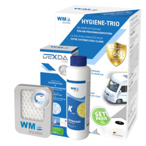 Hygiene-Trio water hygiene complete set for tank sizes up to 160 litres