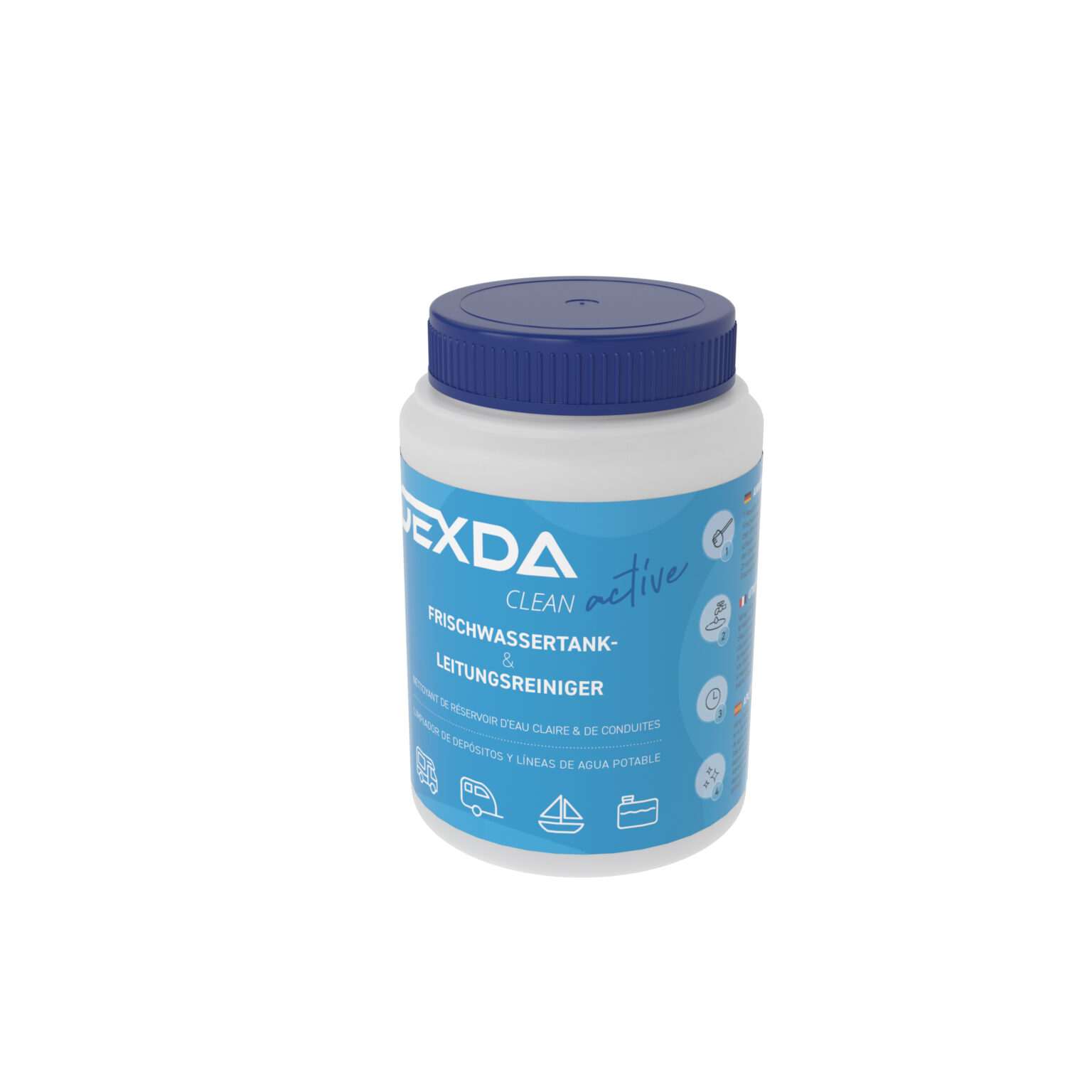 DEXDA Clean active zur Reinigung des Frischwassersystems